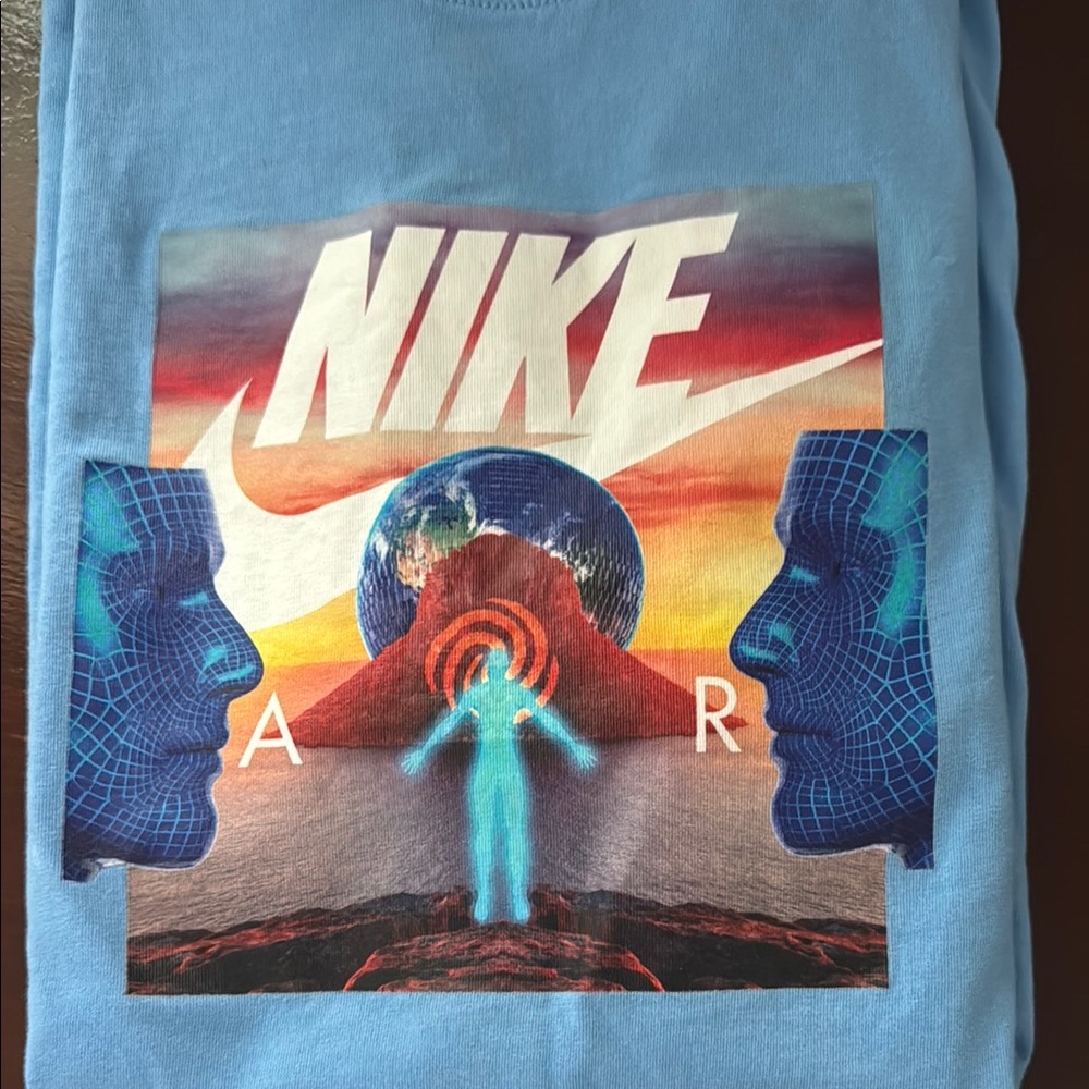 Nike Blue Short Sleeve Tees Dynamic Design